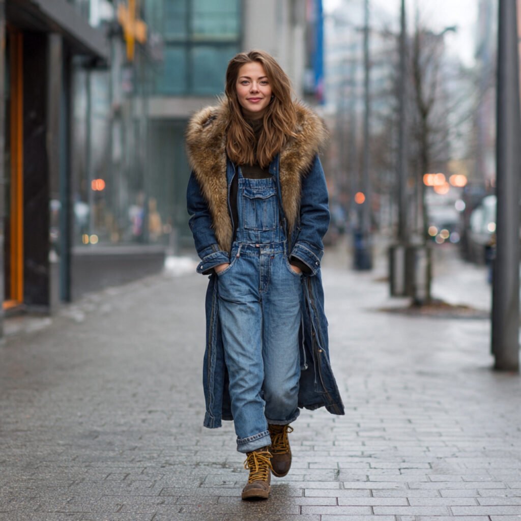 a beautiful and real woman on denim on denim
