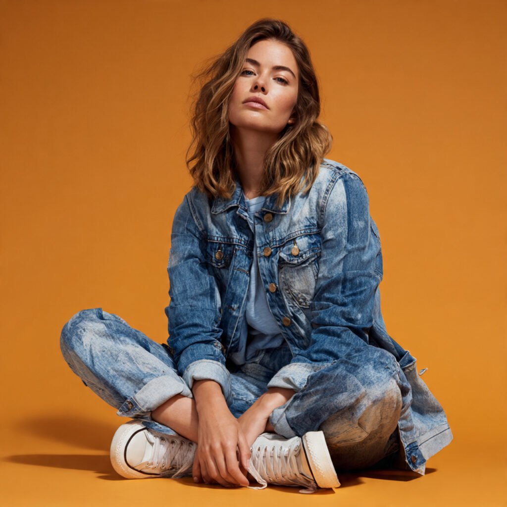 a woman real image the denim on denim refresh