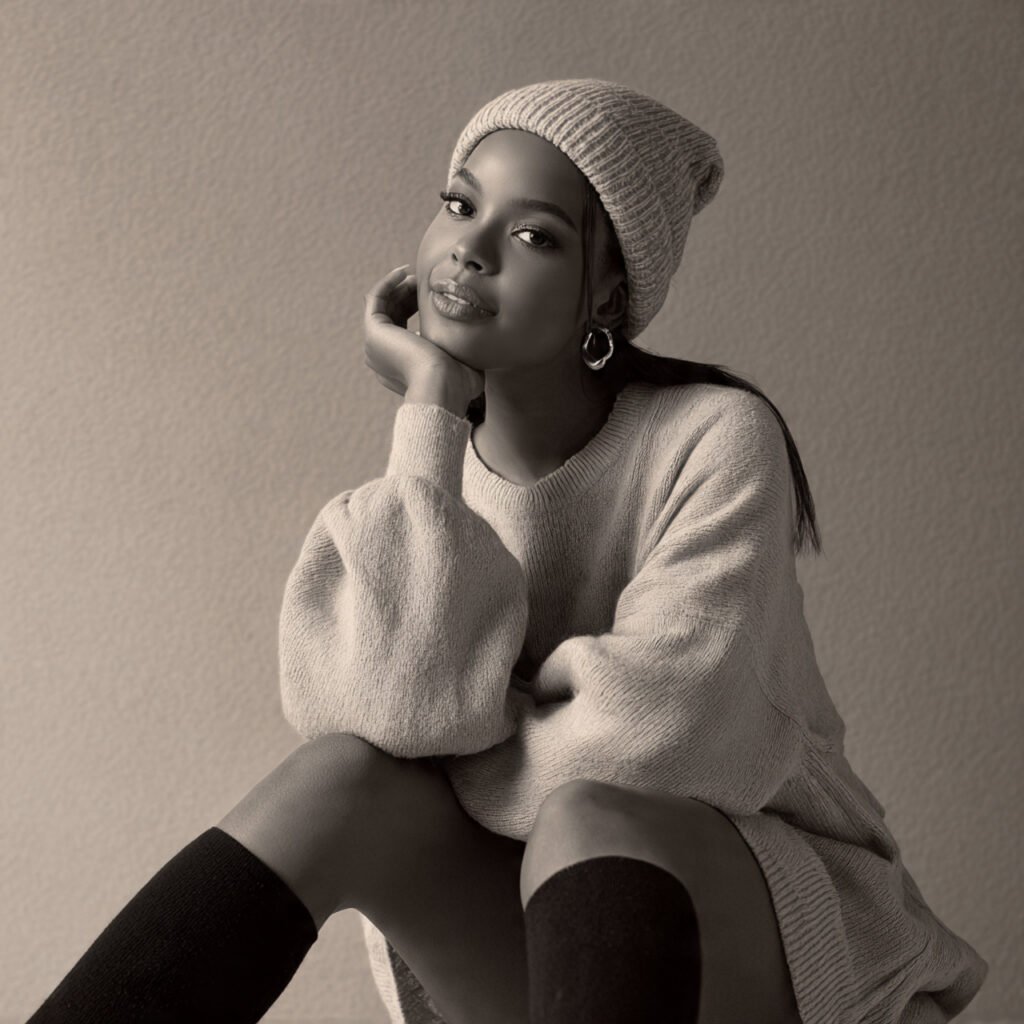 a woman real image the monochrome neutral