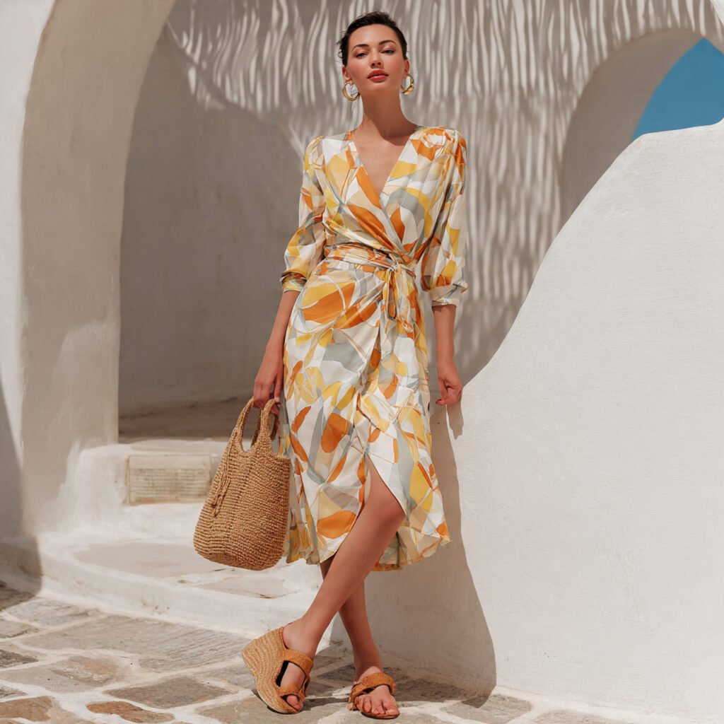 a woman real image wearing summer holiday 1