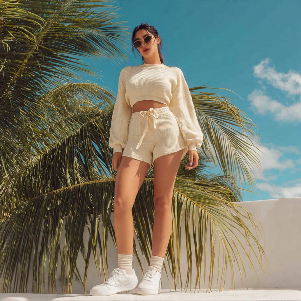 a woman real image wearing summer holiday 2