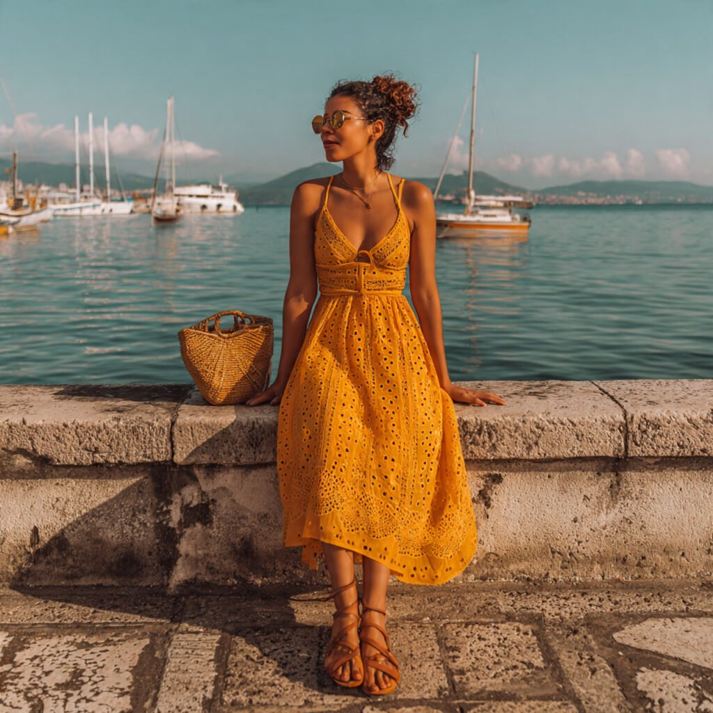 a woman real image wearing summer holiday 5