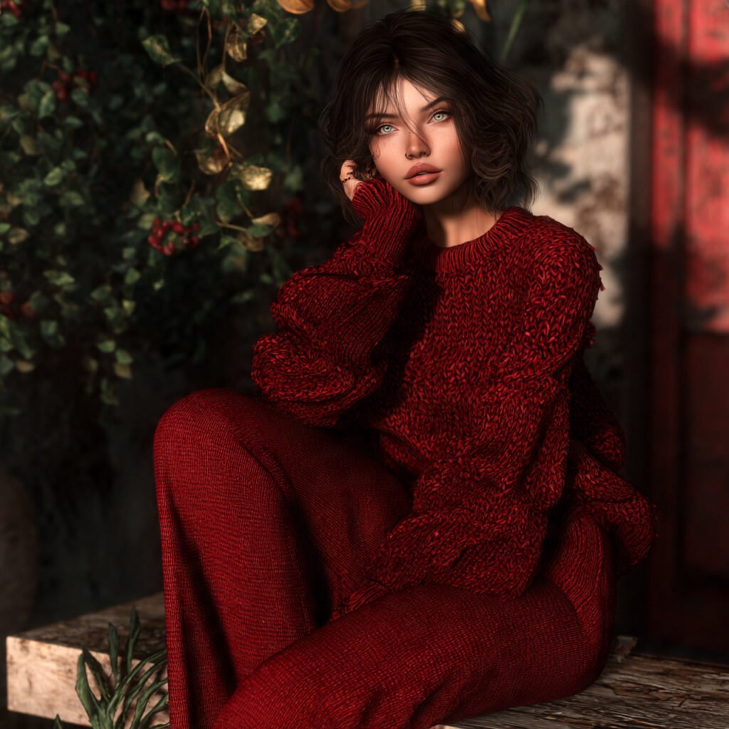 cozy knit top with palazzo pants with