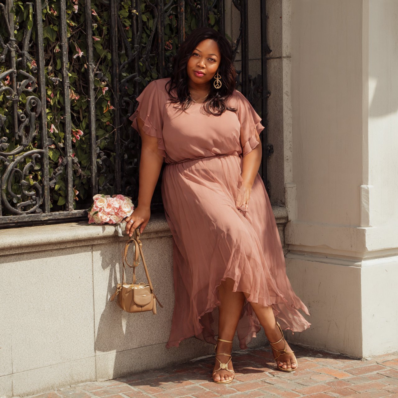 a plus size beautiful woman image wearing lined ch