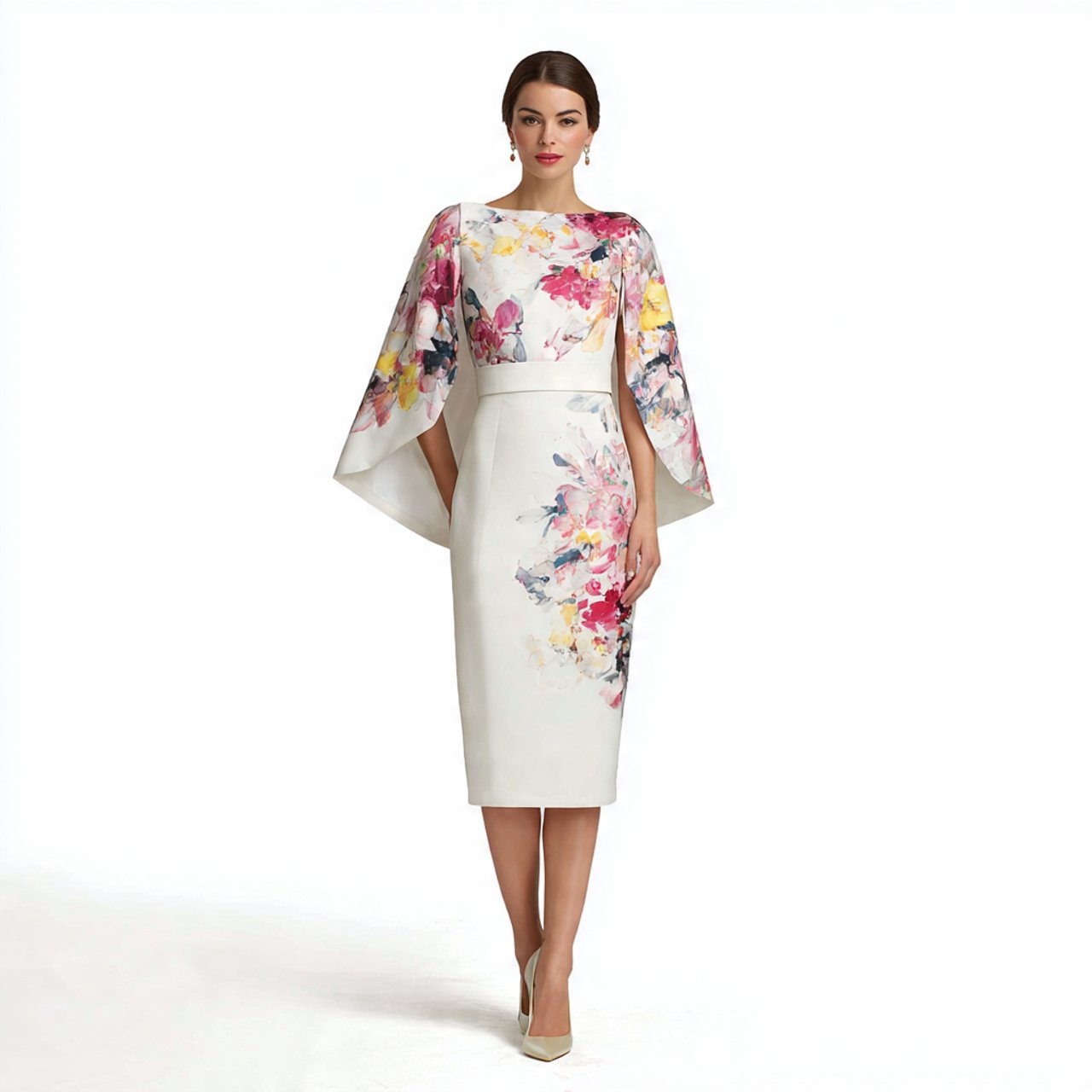 cape sleeve midi for elegant coverage 1