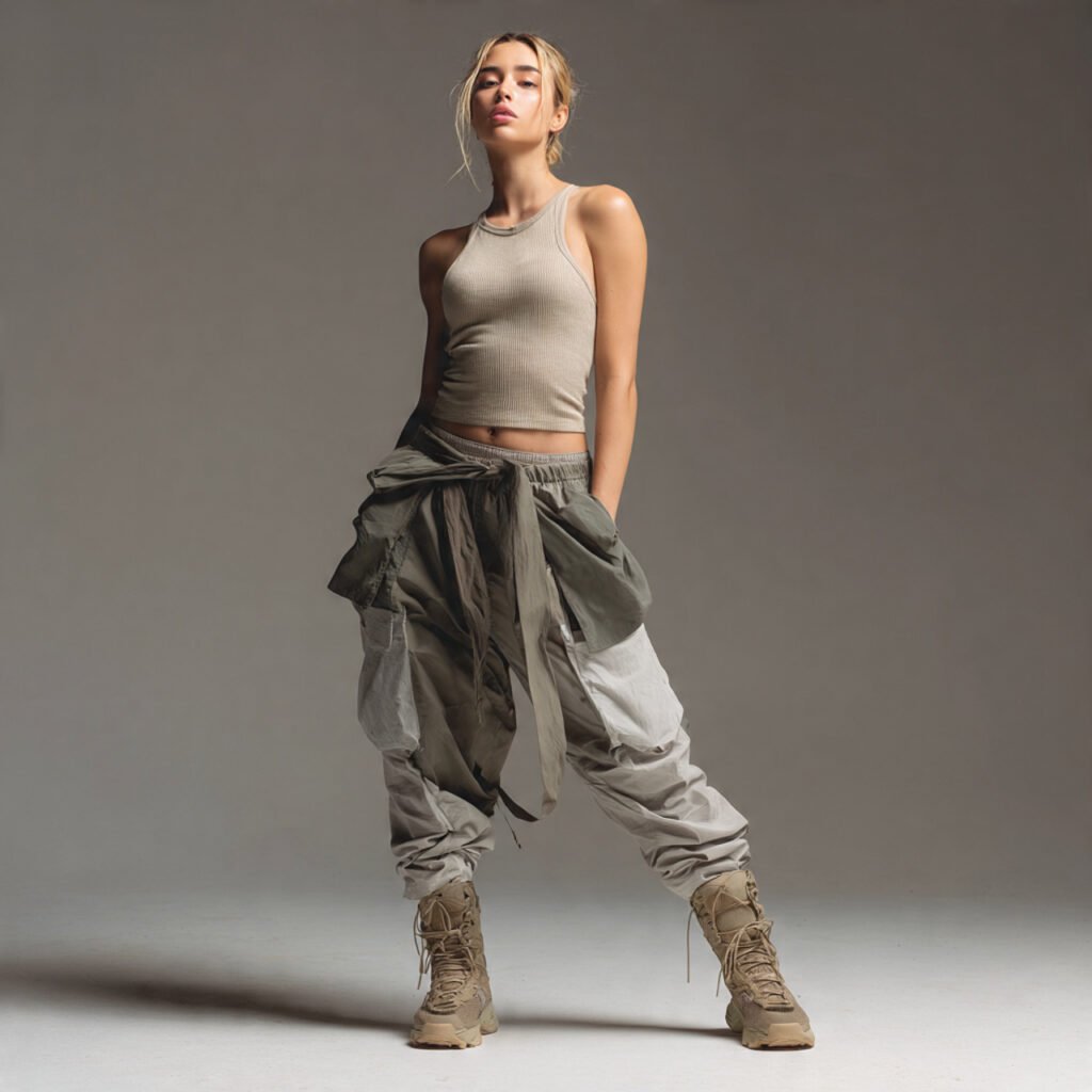 cargo pants and soft tank