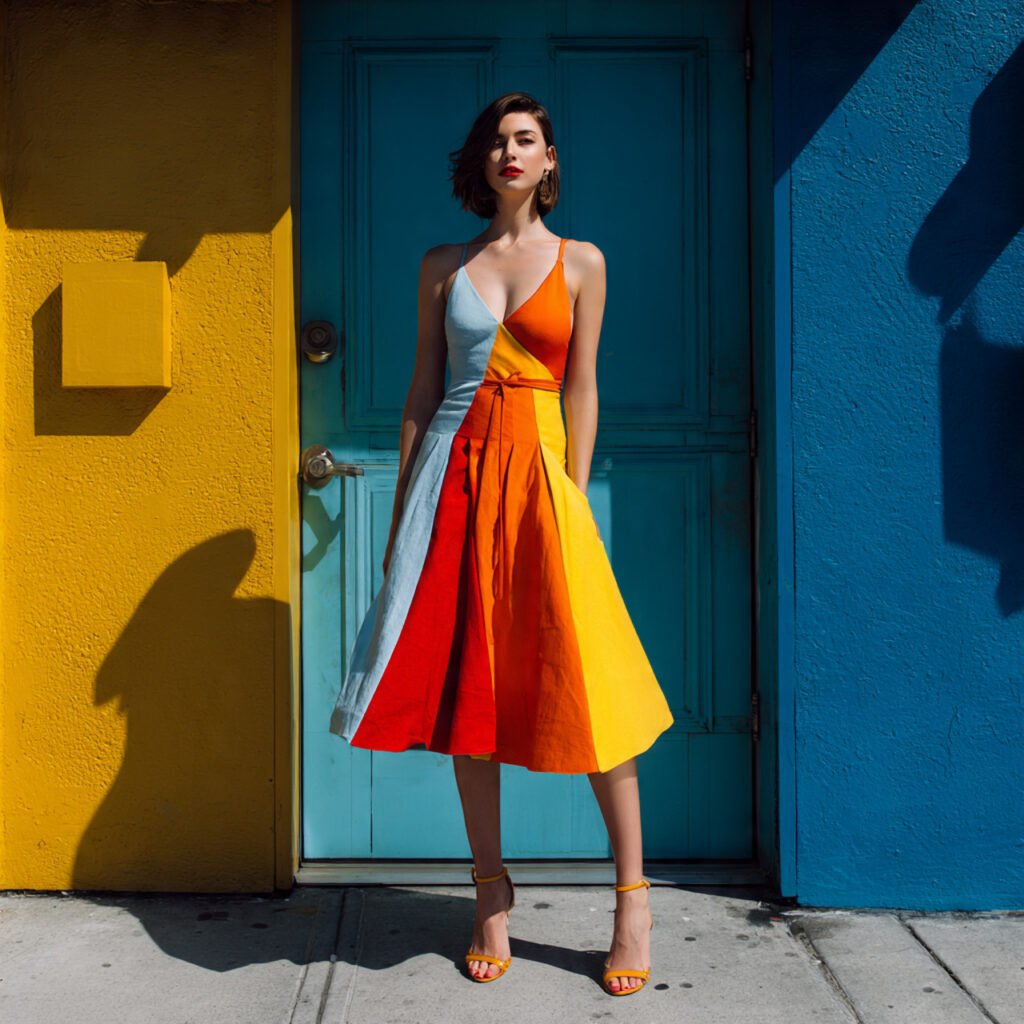 color blocked dress