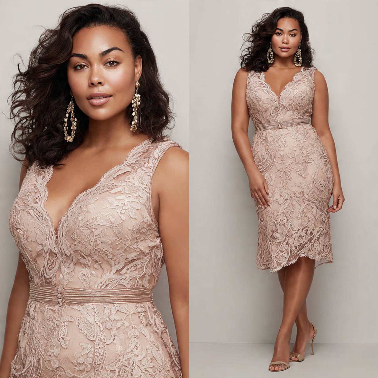 create a plus size beautiful woman image wearing t