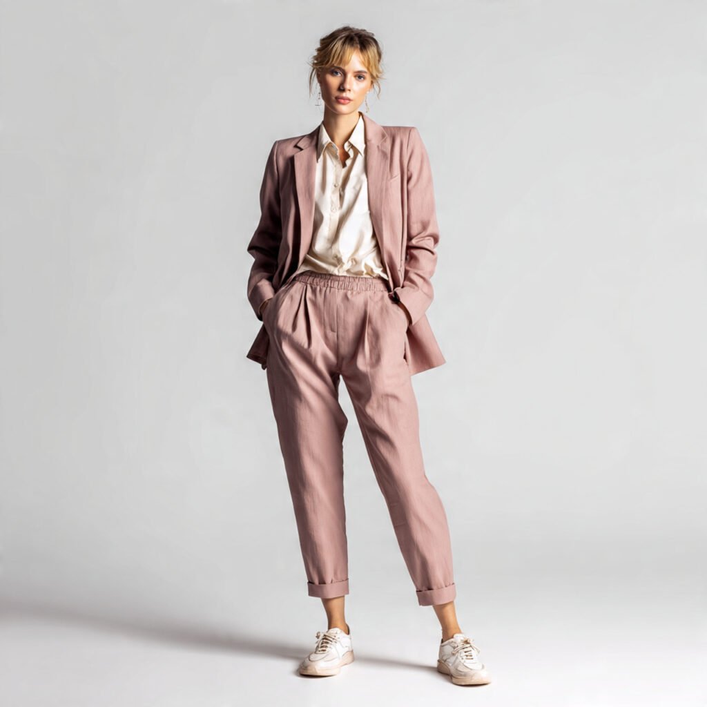 relaxed suit set for woman