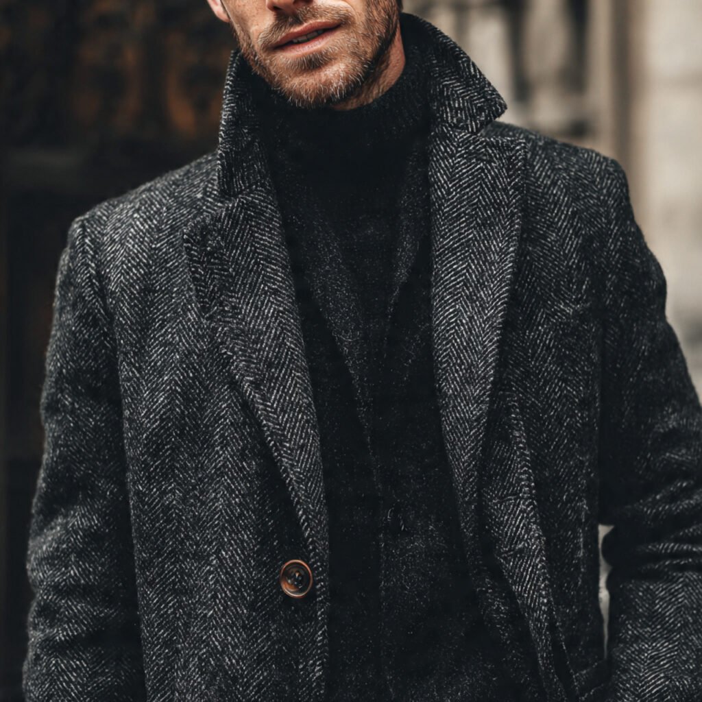 Old Money Outfits Men Winter: 17 Timeless Looks That Always Feel Refined 3 create a real man image wearing charcoal coat with