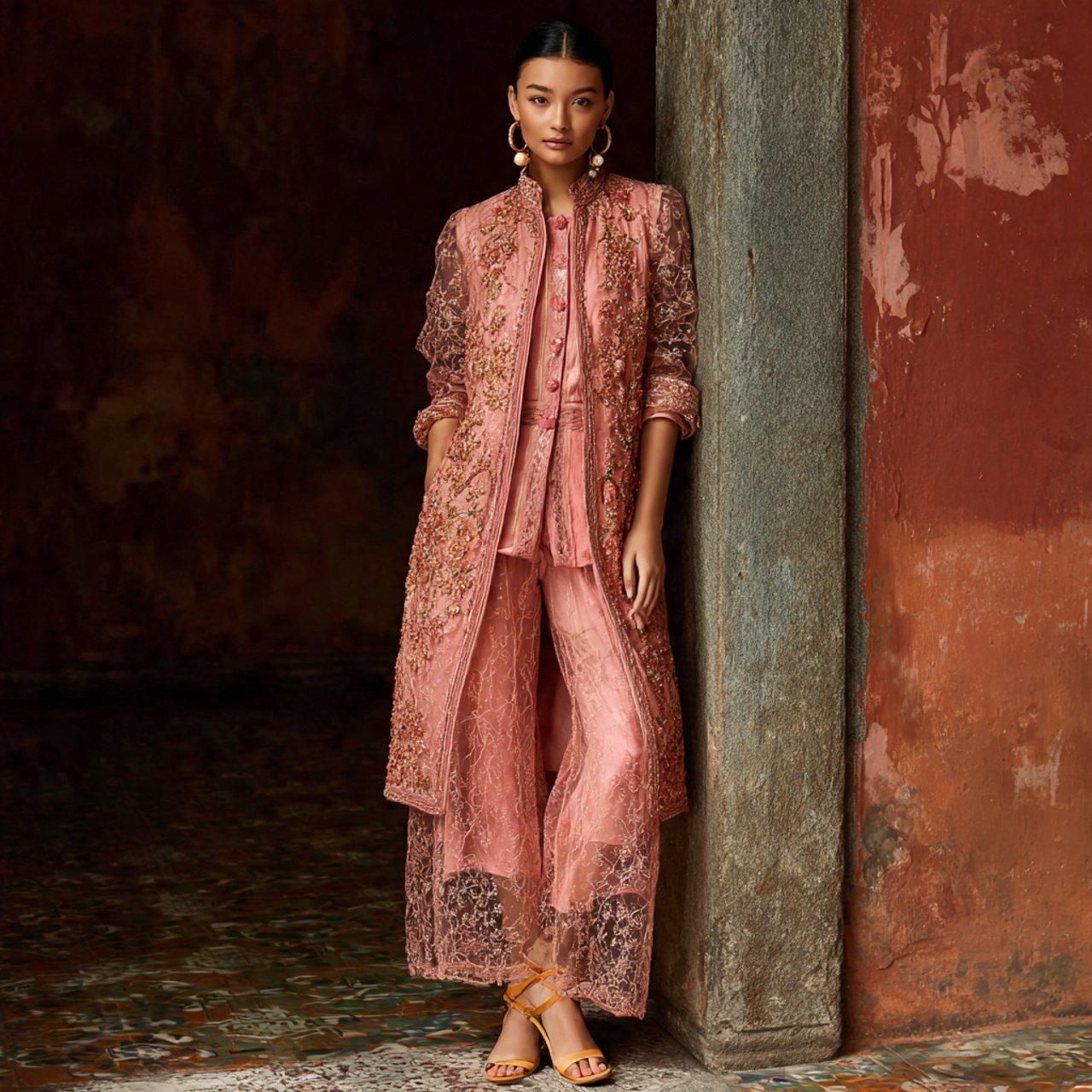 embroidered co ord setlatest indo western outfits