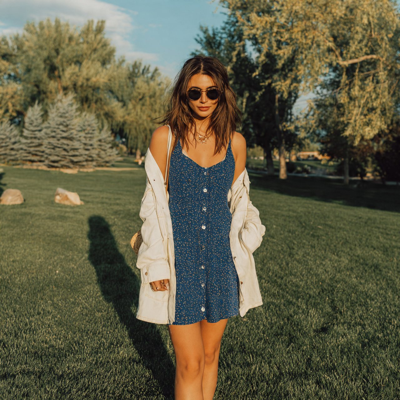 loose button up over tank dresscomfy casual summer