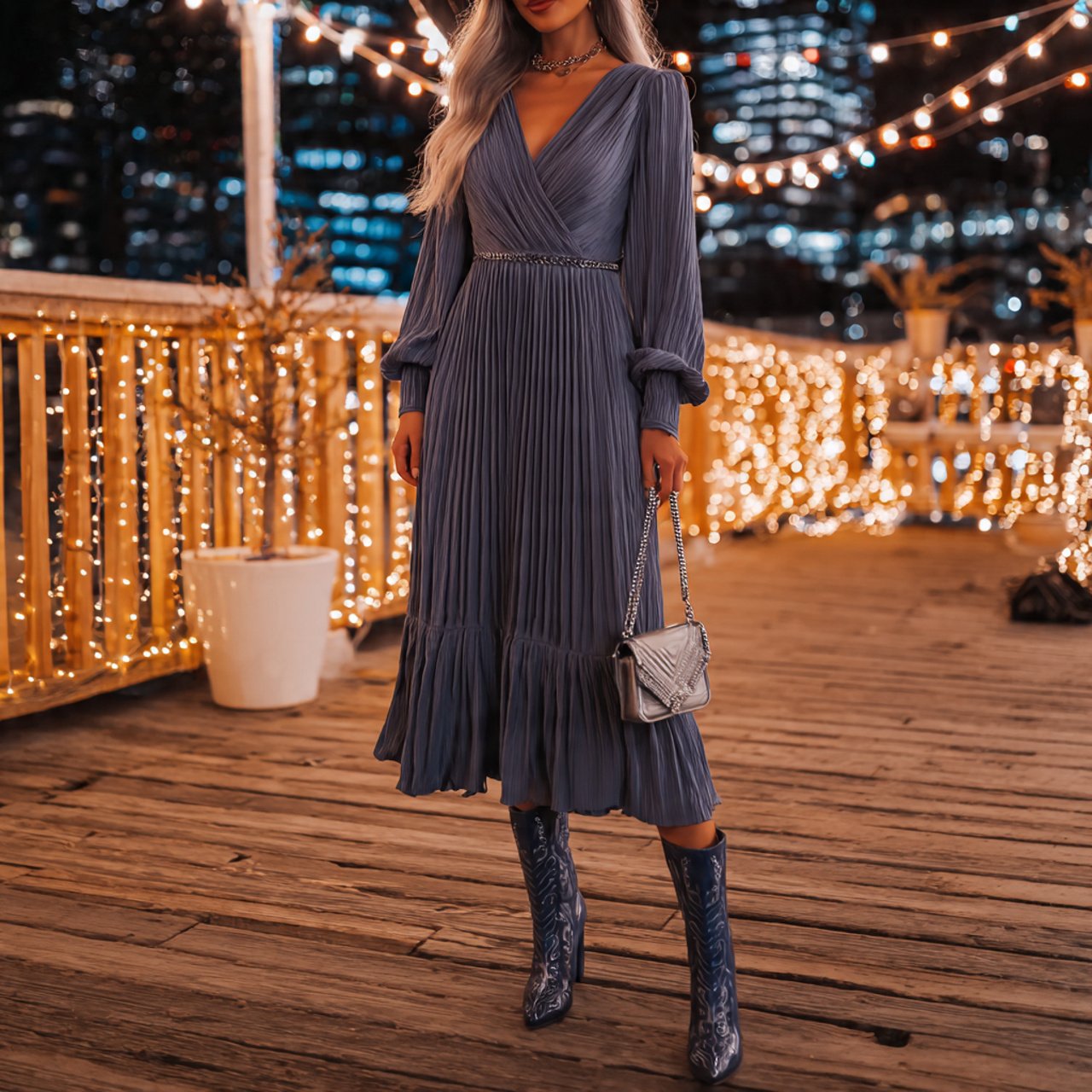 Date Night Outfit Dress: 17 Stylish Ideas for a Chic and Confident Look 13 pleated midi dressdate night women outfit dresswit