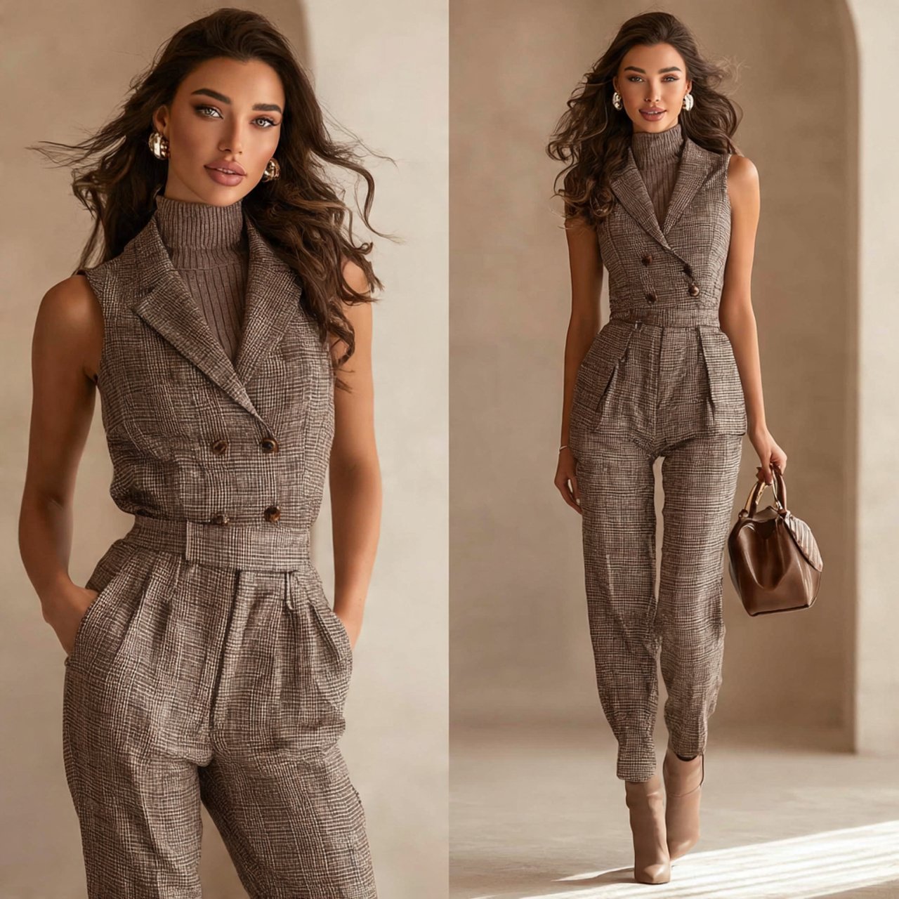 17 Business Chic Outfits That Look Polished, Modern, and Effortlessly Professional 4 sleeveless vest with matching tailored trousersbus 1