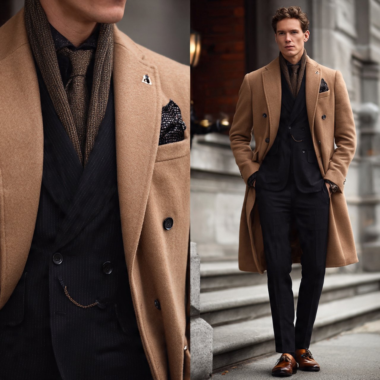 Old Money Outfits Men Formals: Timeless Ways to Dress Sharp With Quiet Confidence 5 the camel overcoat over dark tailoringold money ou