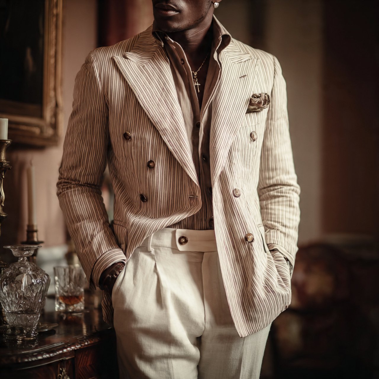Old Money Outfits Men Formals: Timeless Ways to Dress Sharp With Quiet Confidence 3 the double breasted blazer and cream trousersold m