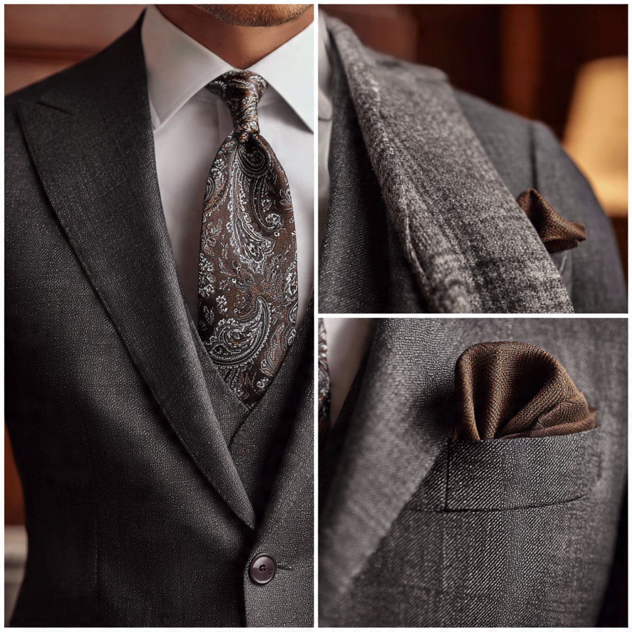 Old Money Outfits Men Formals: Timeless Ways to Dress Sharp With Quiet Confidence 11 the mid grey suit with patterned tieold money outf 1