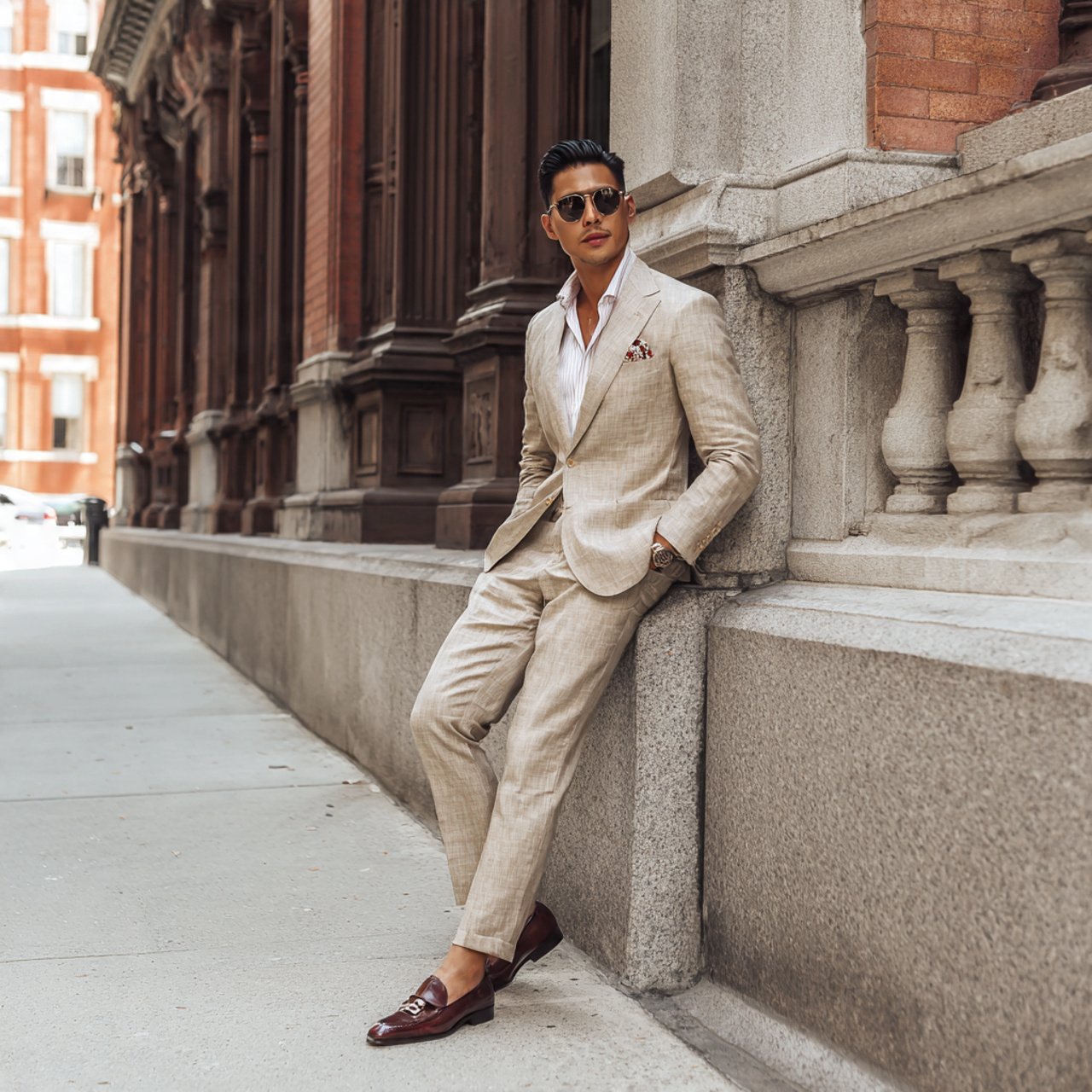 Old Money Outfits Men Formals: Timeless Ways to Dress Sharp With Quiet Confidence 13 the taupe summer suitold money outfits men formals