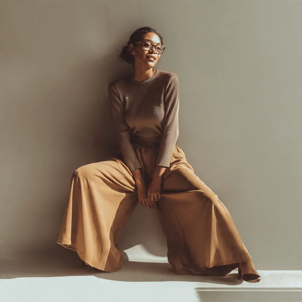 Casual Date Night Outfit: 15 Salon-Tested, Client-Approved Looks That Always Work 4 a woman real image the wide leg pants