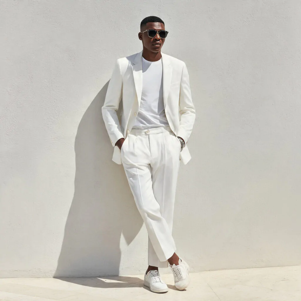 Blazer Outfits Men: 18 Modern, Wearable Looks That Always Read Sharp 16 blazer all white base white tee