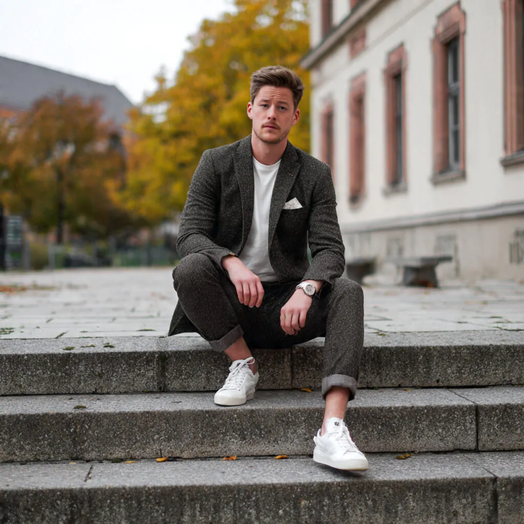 casual blazer sneakers
