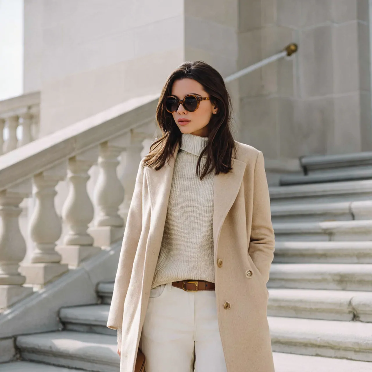 17 Classy Chic Outfits That Define Modern Elegance and Effortless Style 15 classic wool coat over neutral layers