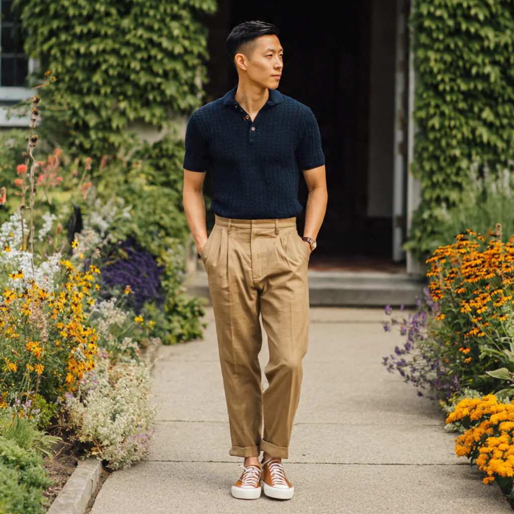 knit polo chinos 1