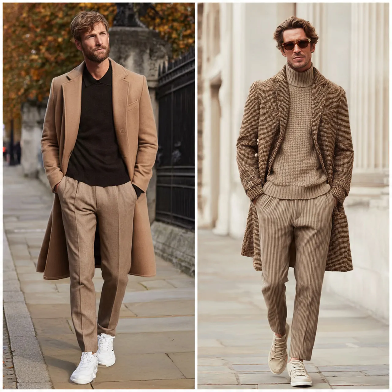 create a real man image wearing polo coat with ple