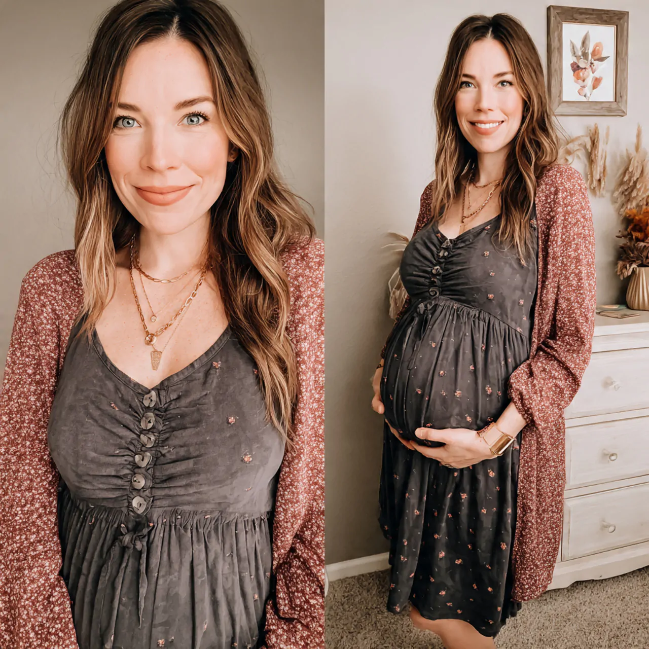 empire waist dress with lightweight knitspring pre
