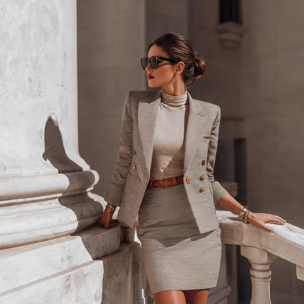 Blazer Outfits for Women Classy: 16 Elevated Looks That Feel Polished, Modern, and Easy to Wear 16 double breasted blazer with pencil skirtblazer out