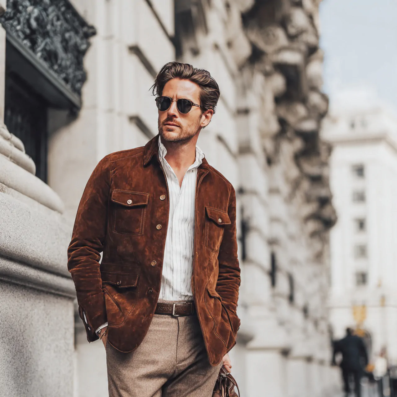 Thanksgiving Outfit Men: 17 Polished Looks for a Stylish Holiday 14 thanksgiving outfit men in brown suede jacket