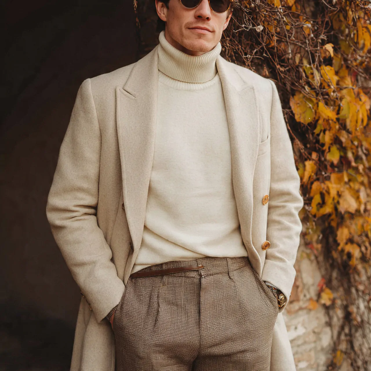 Thanksgiving Outfit Men: 17 Polished Looks for a Stylish Holiday 10 thanksgiving outfit men in cream turtleneck and co