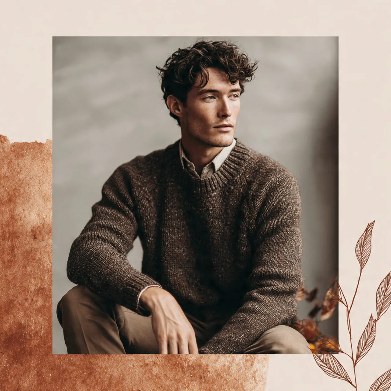 Thanksgiving Outfit Men: 17 Polished Looks for a Stylish Holiday 12 thanksgiving outfit men in earth tone sweater with