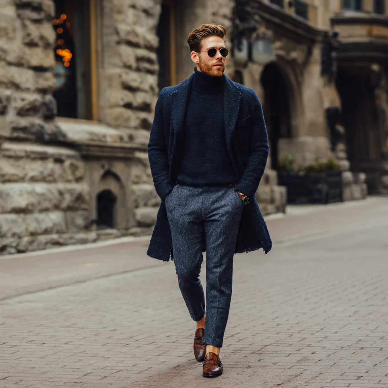 Thanksgiving Outfit Men: 17 Polished Looks for a Stylish Holiday 15 thanksgiving outfit men in monochrome navy with co